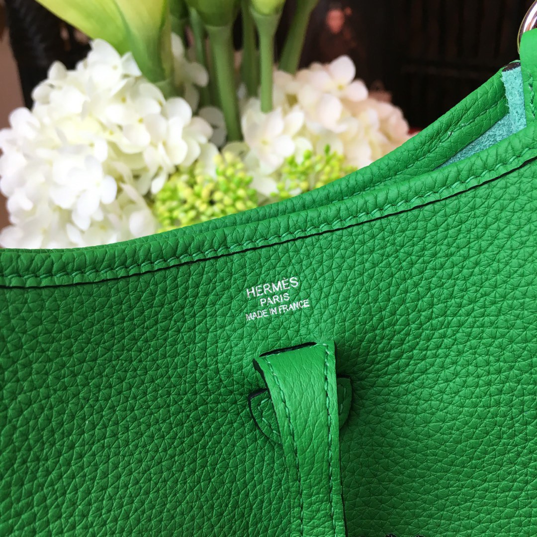 에르메스 미니 에블린16 그린 은장